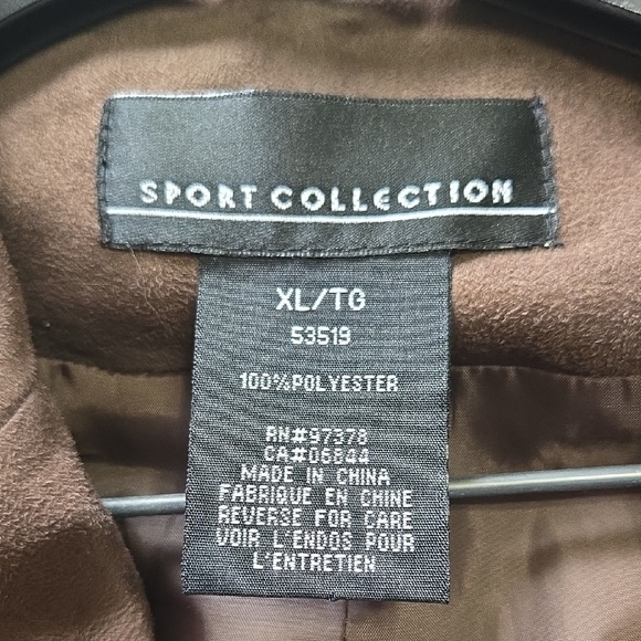 Sport Collection Ladies Brown Suede-Look Blazer Jacket - Picture 2 of 4